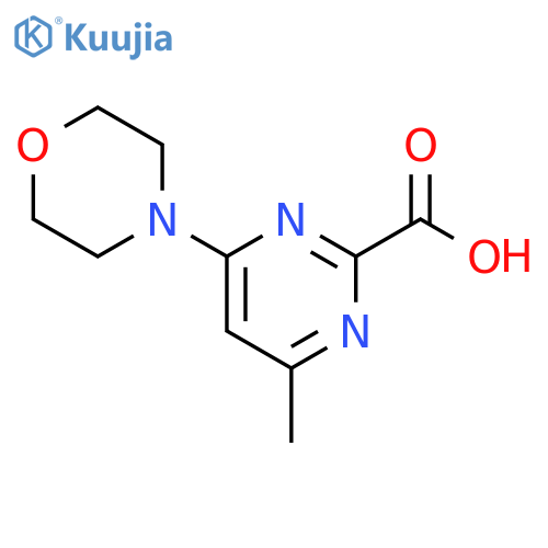 4-methyl-6-morpholinopyrimidine-2-carboxylic acid structure