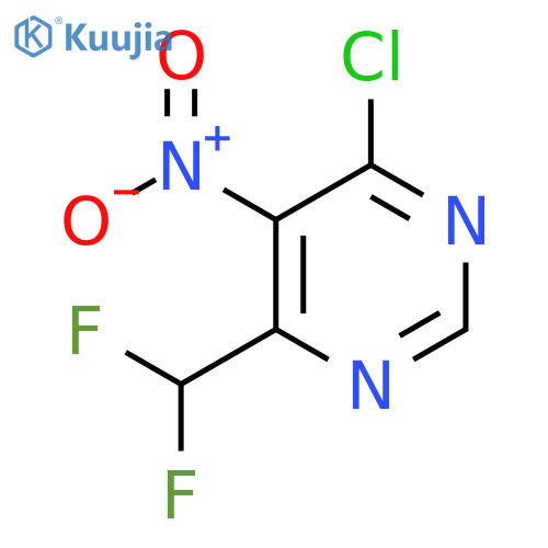 4-Chloro-6-difluoromethyl-5-nitro-pyrimidine structure