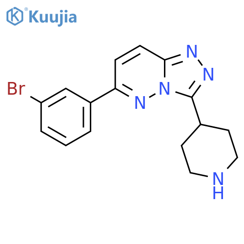 6-(3-Bromo-phenyl)-3-piperidin-4-yl-[1,2,4]triazolo[4,3-b]pyridazine structure
