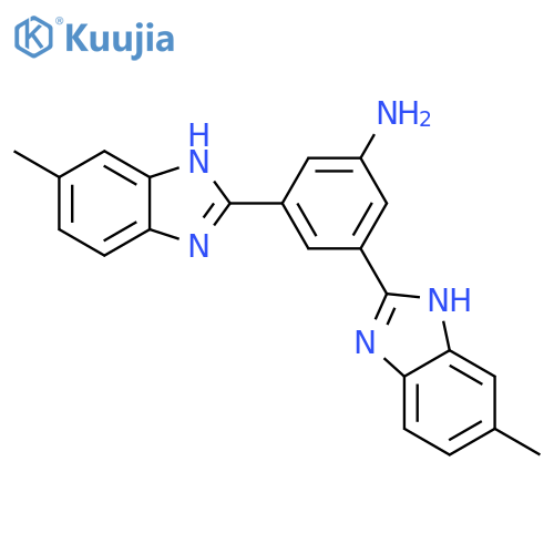3,5-Bis-(5-methyl-1H-benzoimidazol-2-yl)-phenylamine structure