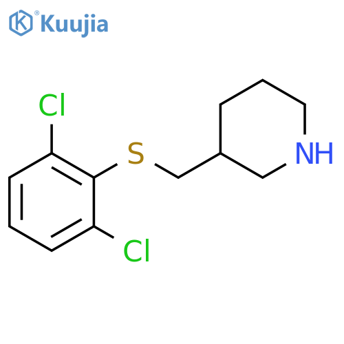 3-{(2,6-dichlorophenyl)sulfanylmethyl}piperidine structure