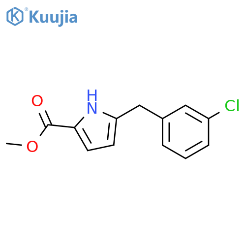 5-(3-Chloro-benzyl)-1H-pyrrole-2-carboxylic acid methyl ester structure