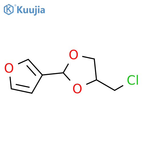 4-(chloromethyl)-2-(furan-3-yl)-1,3-dioxolane structure