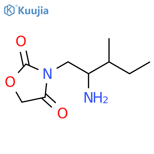 3-(2-amino-3-methylpentyl)-1,3-oxazolidine-2,4-dione structure