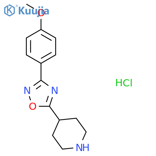 4-[3-(4-methoxyphenyl)-1,2,4-oxadiazol-5-yl]piperidine hydrochloride structure