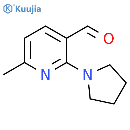 6-Methyl-2-pyrrolidin-1-yl-pyridine-3-carbaldehyde structure