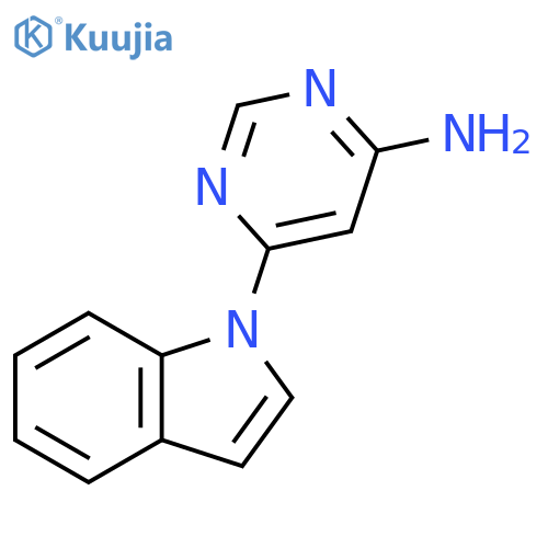 6-(1H-indol-1-yl)pyrimidin-4-amine structure
