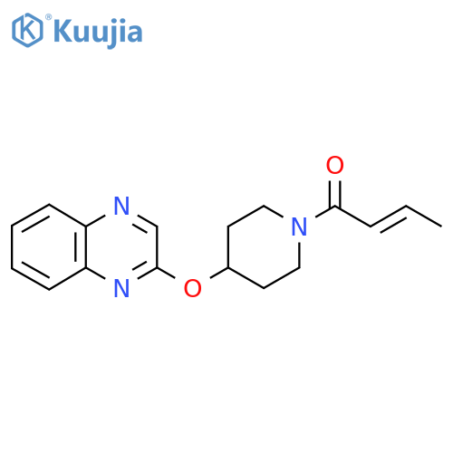 (2E)-1-4-(quinoxalin-2-yloxy)piperidin-1-ylbut-2-en-1-one structure