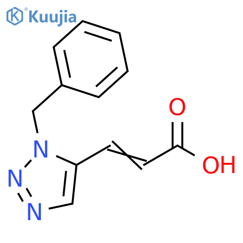 (2E)-3-(1-benzyl-1H-1,2,3-triazol-5-yl)prop-2-enoic acid structure