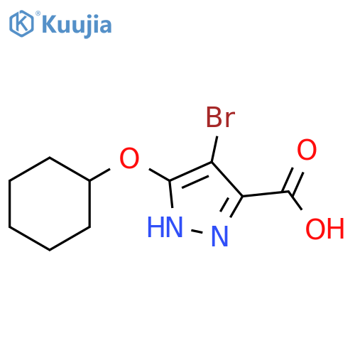 4-Bromo-5-cyclohexyloxy-1H-pyrazole-3-carboxylic acid structure