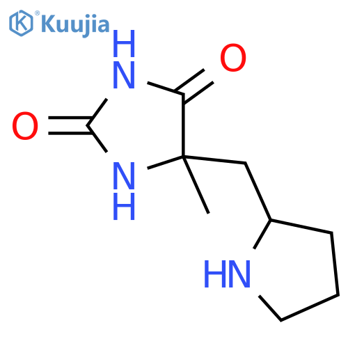 5-methyl-5-(pyrrolidin-2-yl)methylimidazolidine-2,4-dione structure