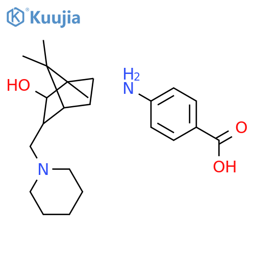 Bicyclo[2.2.1]heptan-2-ol,1,7,7-trimethyl-3-(1-piperidinylmethyl)-, 2-(4-aminobenzoate) structure