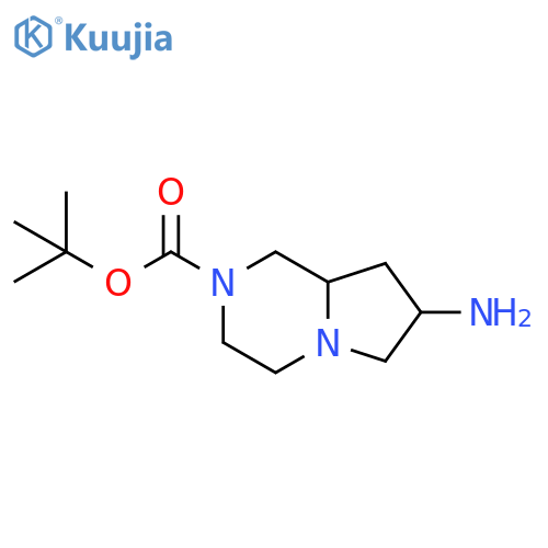tert-butyl 7-amino-octahydropyrrolo1,2-apiperazine-2-carboxylate structure