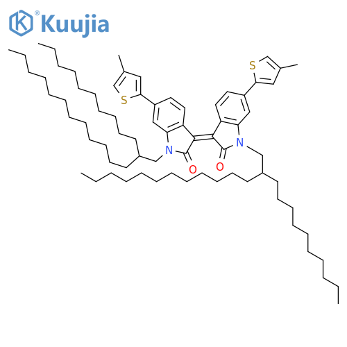 2H-Indol-2-one, 1-(2-decyltetradecyl)-3-[1-(2-decyltetradecyl)-1,2-dihydro-6-(4-methyl-2-thienyl)-2-oxo-3H-indol-3-ylidene]-1,3-dihydro-6-(4-methyl-2-thienyl)-, (3E)- structure