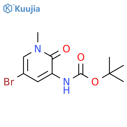 tert-butyl N-(5-bromo-1-methyl-2-oxo-1,2-dihydropyridin-3-yl)carbamate structure