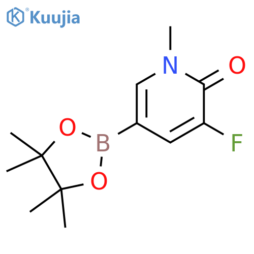 3-Fluoro-1-methyl-5-(4,4,5,5-tetramethyl-1,3,2-dioxaborolan-2-yl)pyridin-2-one structure