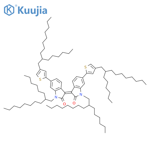 2H-Indol-2-one, 1-(2-hexyldecyl)-3-[1-(2-hexyldecyl)-6-[4-(2-hexyldecyl)-2-thienyl]-1,2-dihydro-2-oxo-3H-indol-3-ylidene]-6-[4-(2-hexyldecyl)-2-thienyl]-1,3-dihydro-, (3E)- structure