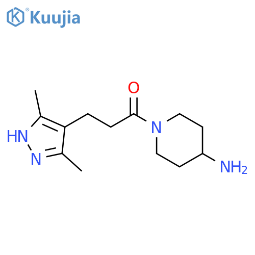 1-(4-Amino-piperidin-1-yl)-3-(3,5-dimethyl-1H-pyrazol-4-yl)-propan-1-one structure