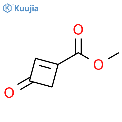 1-Cyclobutene-1-carboxylic acid, 3-oxo-, methyl ester structure