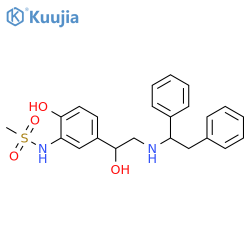 Methanesulfonamide,N-[5-[2-[(1,2-diphenylethyl)amino]-1-hydroxyethyl]-2-hydroxyphenyl]- structure