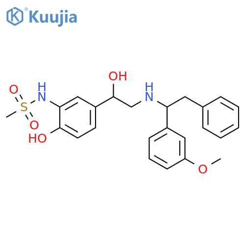 Methanesulfonamide,N-[2-hydroxy-5-[1-hydroxy-2-[[1-(3-methoxyphenyl)-2-phenylethyl]amino]ethyl]phenyl]- structure