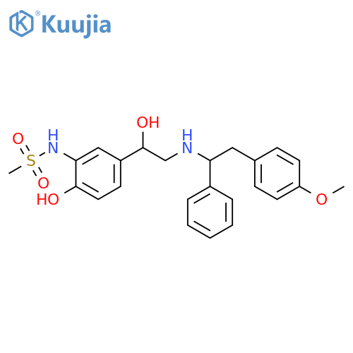 Methanesulfonamide,N-[2-hydroxy-5-[1-hydroxy-2-[[2-(4-methoxyphenyl)-1-phenylethyl]amino]ethyl]phenyl]- structure
