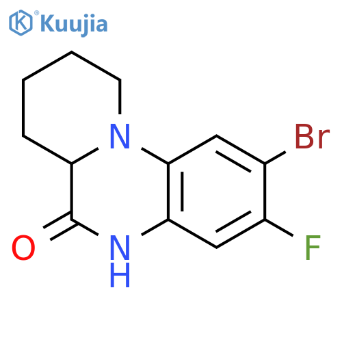 2-Bromo-3-fluoro-5H,6H,6aH,7H,8H,9H,10H-pyrido1,2-aquinoxalin-6-one structure