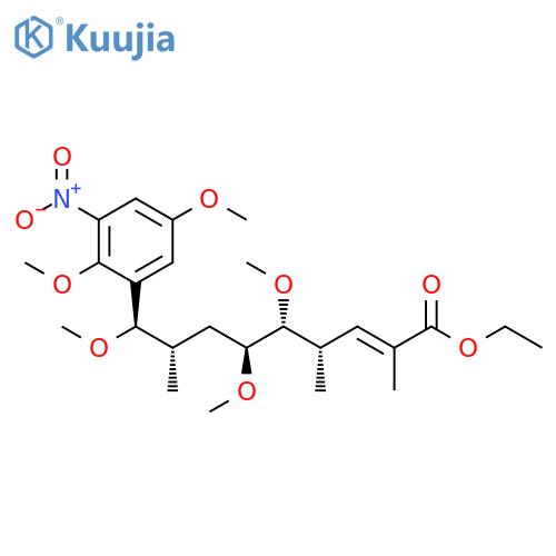 2-Nonenoic acid, 9-(2,5-dimethoxy-3-nitrophenyl)-5,6,9-trimethoxy-2,4,8-trimethyl-, ethyl ester, (2E,4S,5R,6S,8S,9R)- structure