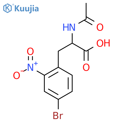 3-(4-Bromo-2-nitrophenyl)-2-acetamidopropanoic acid structure