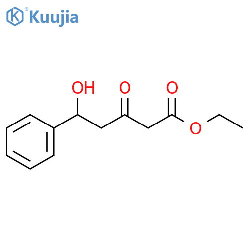 Ethyl 5-hydroxy-3-oxo-5-phenylpentanoate structure