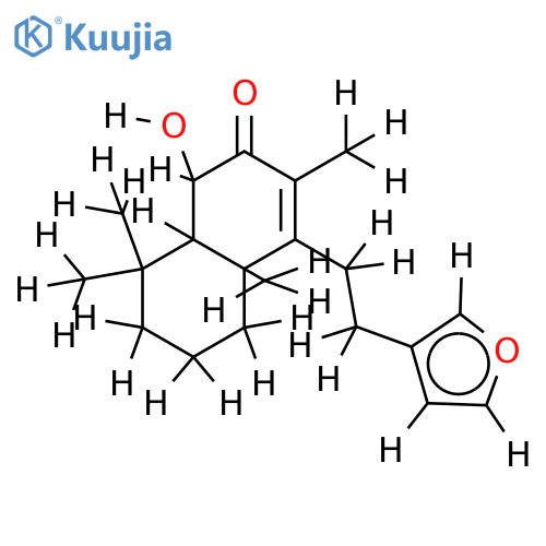 6β-form-15, 16-Epoxy-6-hydroxy-8, 13(16), 14-labdatrien-7-one structure