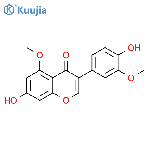 4H-1-Benzopyran-4-one,7-hydroxy-3-(4-hydroxy-3-methoxyphenyl)-5-methoxy- structure