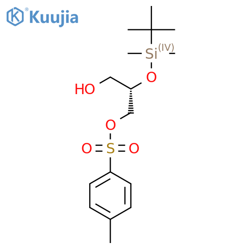 (S)-2-((Tert-butyldimethylsilyl)oxy)-3-hydroxypropyl 4-methylbenzenesulfonate structure