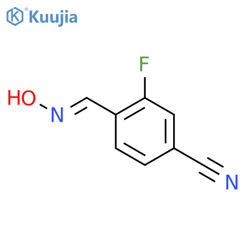 Benzonitrile, 3-fluoro-4-[(hydroxyimino)methyl]- structure