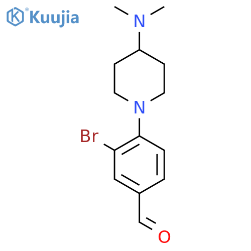 3-Bromo-4-(4-(dimethylamino)piperidin-1-yl)benzaldehyde structure