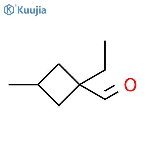 1-ethyl-3-methylcyclobutane-1-carbaldehyde structure