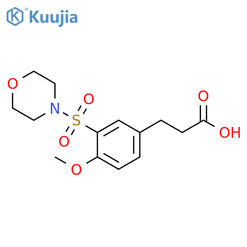 3-[4-Methoxy-3-(morpholine-4-sulfonyl)-phenyl]-propionic acid structure