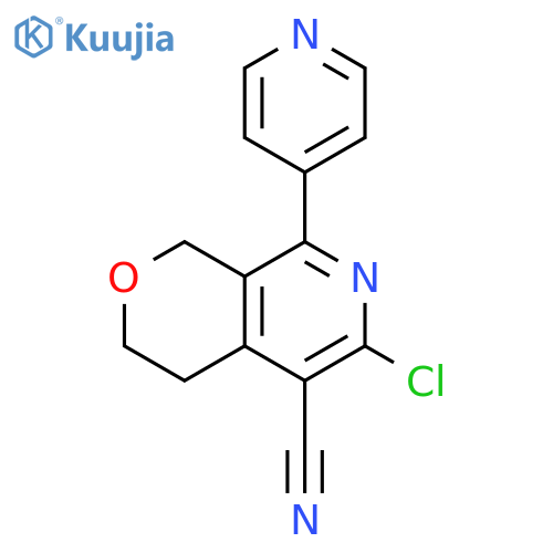6-Chloro-8-pyridin-4-yl-3,4-dihydro-1H-pyrano[3,4-c]pyridine-5-carbonitrile structure