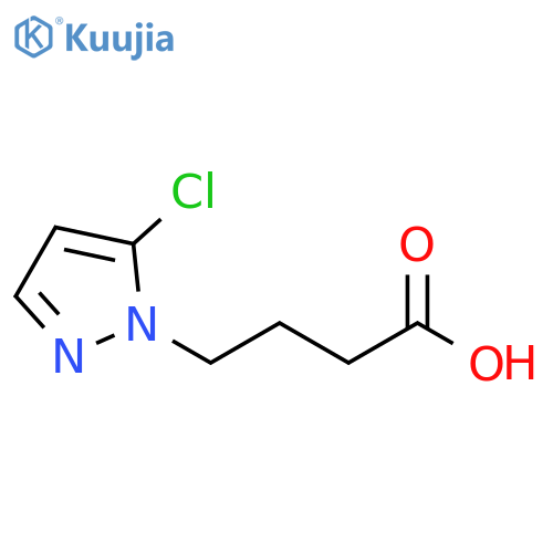 4-(5-chloro-1H-pyrazol-1-yl)butanoic acid structure