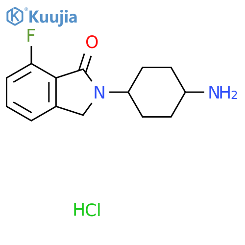 2-((1r,4r)-4-Aminocyclohexyl)-7-fluoroisoindolin-1-one Hydrochloride structure