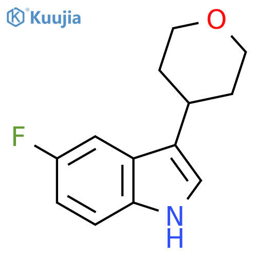5-Fluoro-3-(tetrahydro-2H-pyran-4-yl)-1H-indole structure