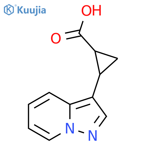 2-{pyrazolo1,5-apyridin-3-yl}cyclopropane-1-carboxylic acid structure