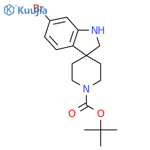 Tert-Butyl 6-bromo-1,2-dihydrospiro[indole-3,4'-piperidine]-1'-carboxylate structure