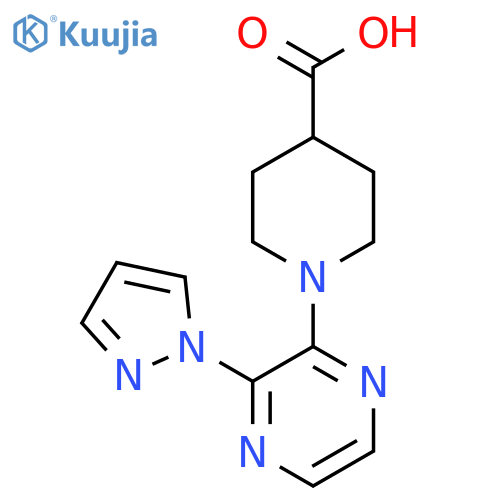 1-(3-Pyrazol-1-yl-pyrazin-2-yl)-piperidine-4-carboxylic acid structure