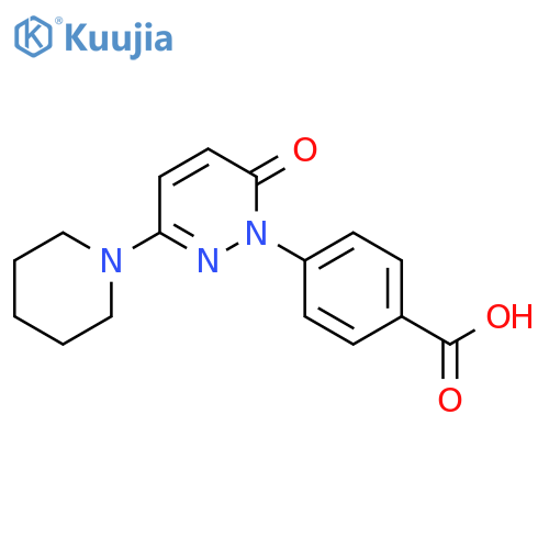 4-(6-Oxo-3-piperidin-1-yl-6H-pyridazin-1-yl)-benzoic acid structure
