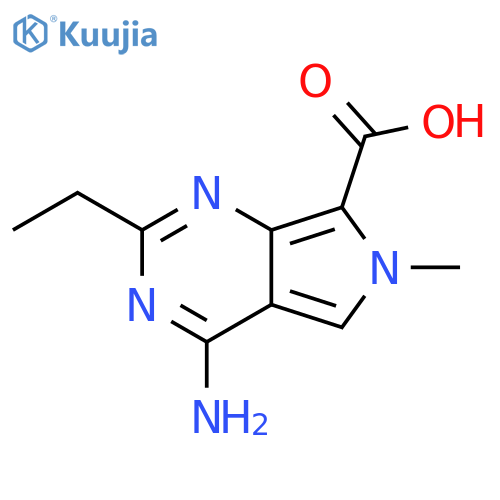 4-Amino-2-ethyl-6-methyl-6H-pyrrolo[3,4-d]pyrimidine-7-carboxylic acid structure