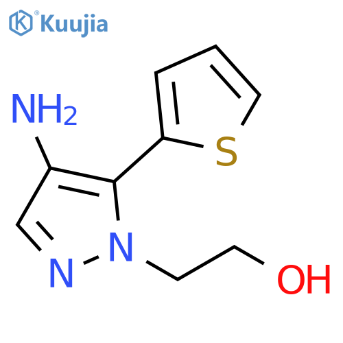 2-(4-Amino-5-thiophen-2-yl-pyrazol-1-yl)-ethanol structure