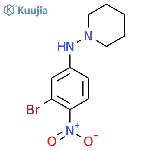 2-Bromo-4-(piperidin-1-ylamino)nitrobenzene structure