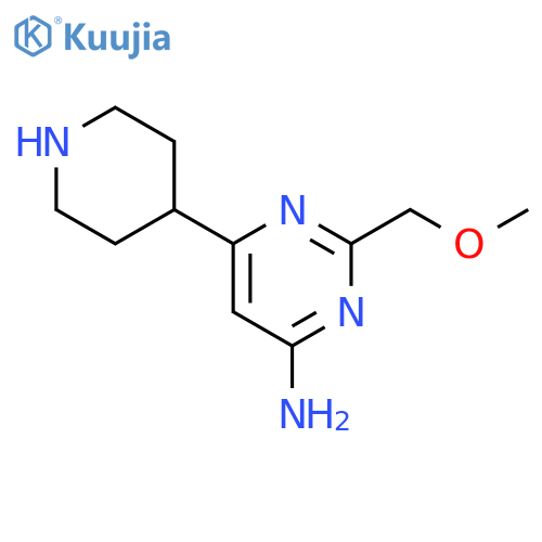 2-Methoxymethyl-6-piperidin-4-yl-pyrimidin-4-ylamine structure