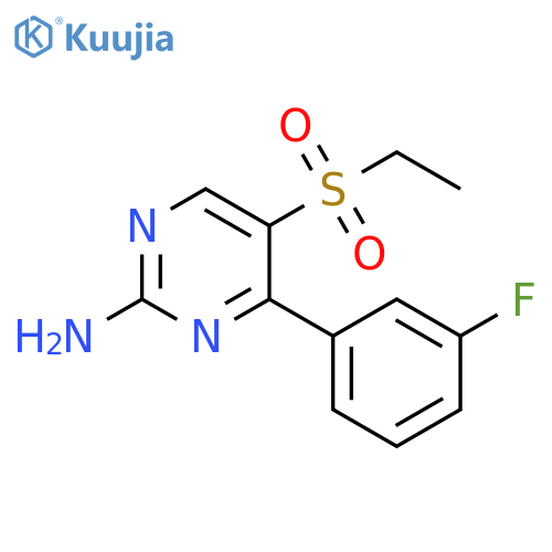 5-Ethanesulfonyl-4-(3-fluoro-phenyl)-pyrimidin-2-ylamine structure
